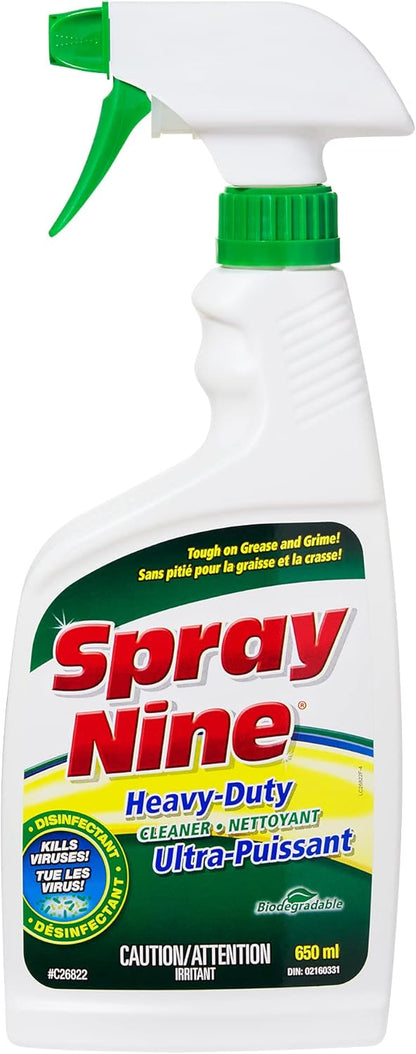 Spray Nine® Heavy-Duty Cleaner/Disinfectant, 650ml Bottle